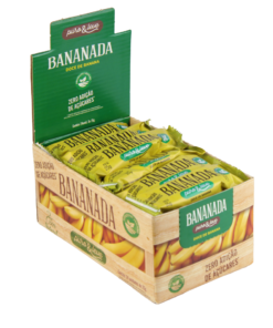 Display de bananada zero com 24 unidades de 25 gramas