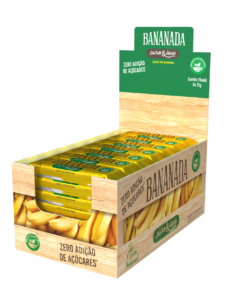 Display de bananada zero com 24 unidades de 25 gramas