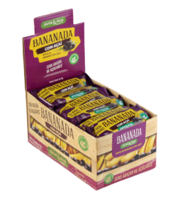 Display bananada com açaí zero com 24 unidades de 25 gramas