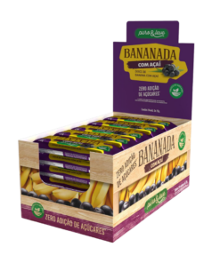 Display bananada com açaí zero com 24 unidades de 25 gramas